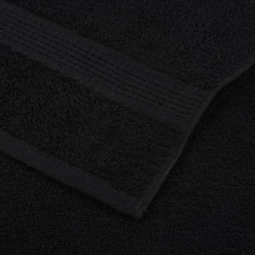 vidaXL 8 Piece Towel Set "FROGN" Black 360 gsm 6