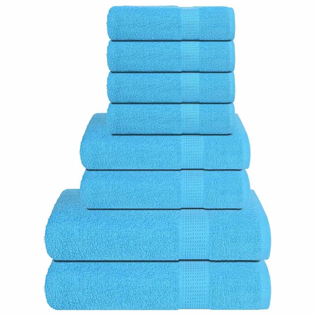 vidaXL 8 Piece Towel Set "FROGN" Turquoise 360 gsm 1