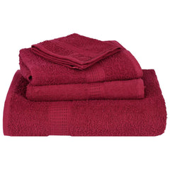 vidaXL 6 Piece Towel Set "FROGN" Bordeaux 360 gsm 4