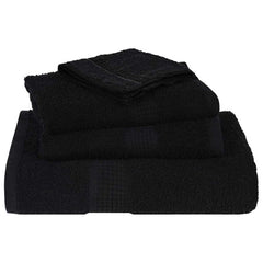 vidaXL 6 Piece Towel Set "FROGN" Black 360 gsm 4
