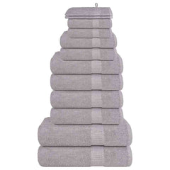 vidaXL 12 Piece Towel Set "FROGN" Grey 360 gsm 1