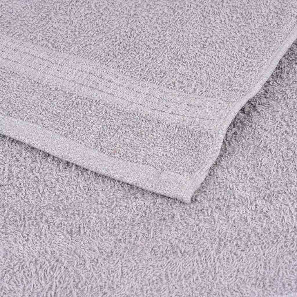 vidaXL 12 Piece Towel Set "FROGN" Grey 360 gsm 6