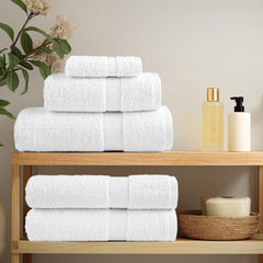 vidaXL Premium Shower Towels "SOLUND" 4 pcs White 70x140 cm 600 gsm 3