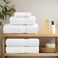 vidaXL Premium Towels "SOLUND" 2 pcs White 100x200 cm 600 gsm 3