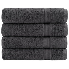 vidaXL Premium Shower Towels "SOLUND" 4 pcs Anthracite 70x140 cm 600 gsm 1