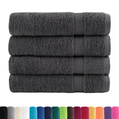 vidaXL Premium Shower Towels "SOLUND" 4 pcs Anthracite 70x140 cm 600 gsm 2