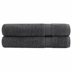 vidaXL Premium Sauna Towels "SOLUND" 2 pcs Anthracite 80x200 cm 600 gsm 1
