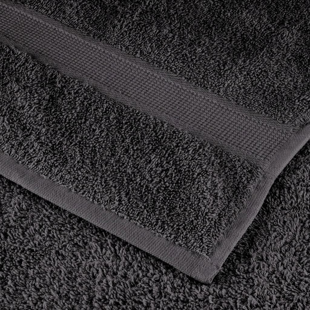 vidaXL Premium Sauna Towels "SOLUND" 2 pcs Anthracite 80x200 cm 600 gsm 6