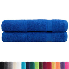 vidaXL Premium Towels "SOLUND" 2 pcs Blue 100x200 cm 600 gsm 2