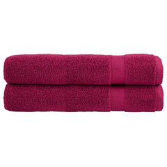 vidaXL Premium Towels "SOLUND" 2 pcs Bordeaux 100x200 cm 600 gsm 1