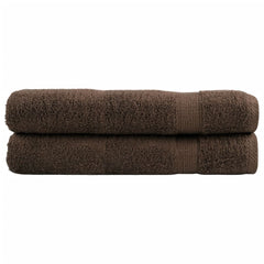 vidaXL Premium Towels "SOLUND" 2 pcs Brown 100x200 cm 600 gsm 1