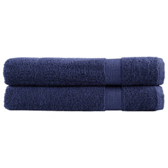 vidaXL Premium Towels "SOLUND" 2 pcs Navy Blue 100x200 cm 600 gsm 1