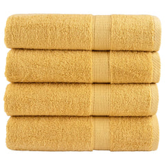 vidaXL Premium Shower Towels "SOLUND" 4 pcs Gold 70x140 cm 600 gsm 1
