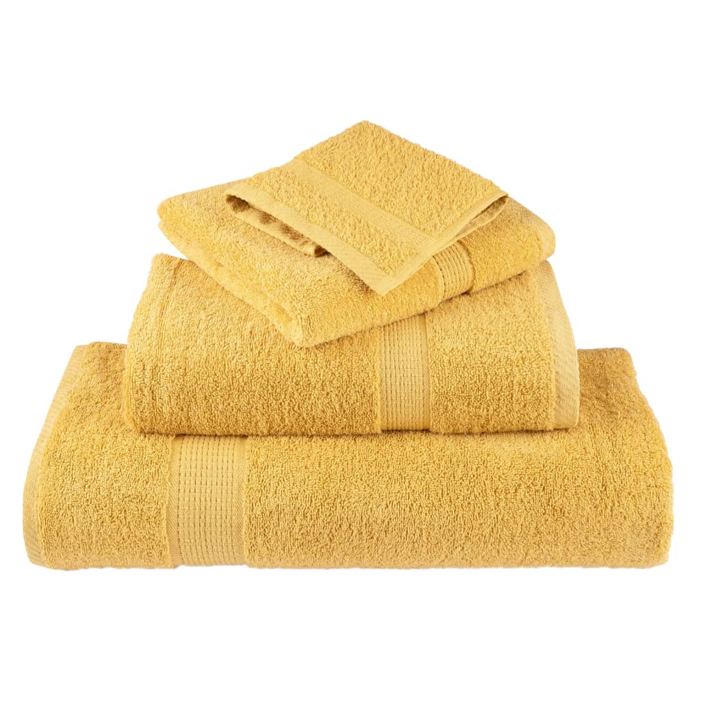 vidaXL Premium Shower Towels "SOLUND" 4 pcs Gold 70x140 cm 600 gsm 4