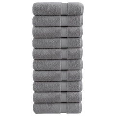 vidaXL Premium Hand Towels "SOLUND" 10 pcs Grey 50x100 cm 600 gsm 1
