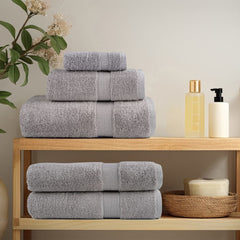 vidaXL Premium Shower Towels "SOLUND" 4 pcs Grey 70x140 cm 600 gsm 3