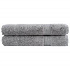 vidaXL Premium Towels "SOLUND" 2 pcs Grey 100x200 cm 600 gsm 1