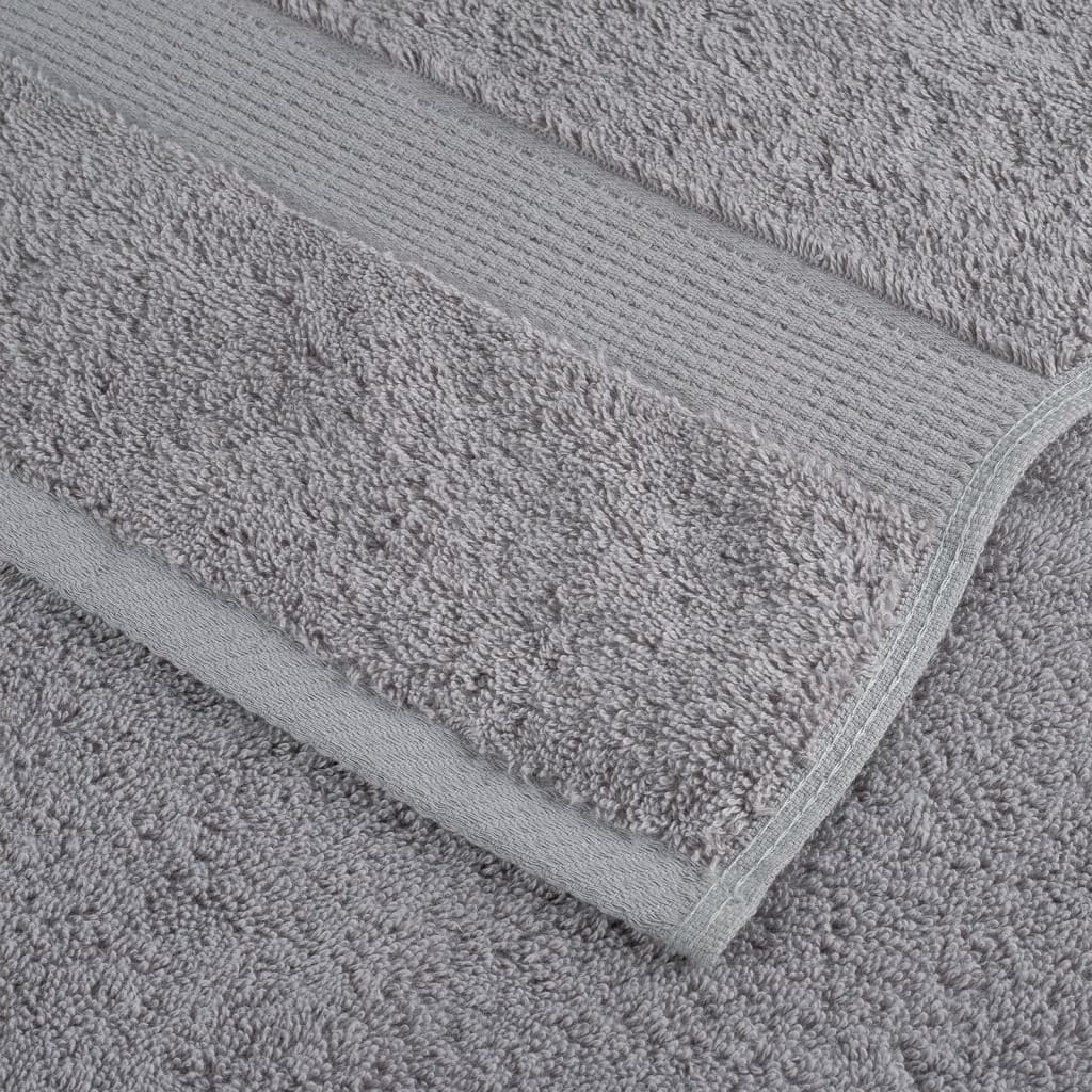 vidaXL Premium Towels "SOLUND" 2 pcs Grey 100x200 cm 600 gsm 6