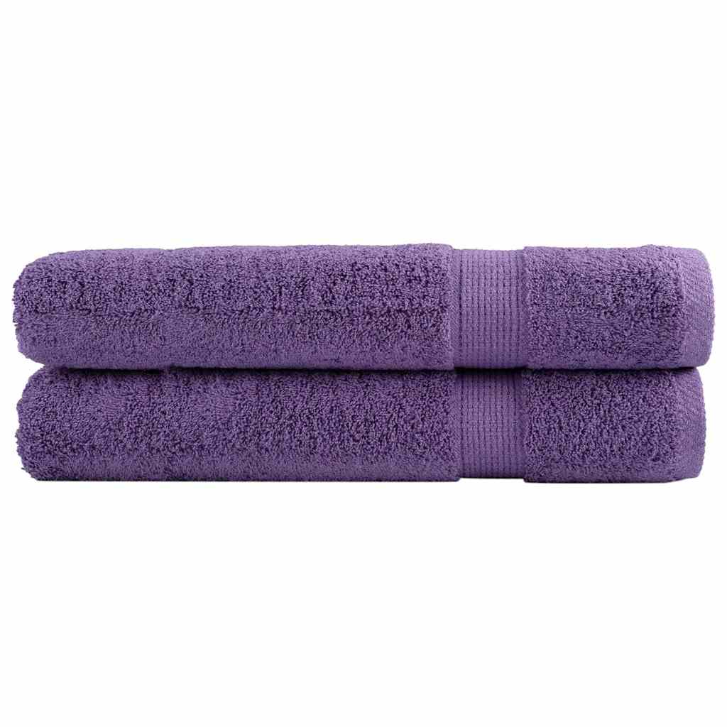 vidaXL Premium Sauna Towels SOLUND 2 pcs Purple 80x200 cm 600 gsm 1