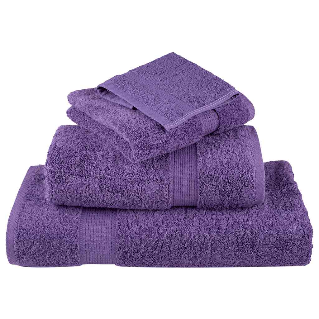 vidaXL Premium Sauna Towels SOLUND 2 pcs Purple 80x200 cm 600 gsm 4