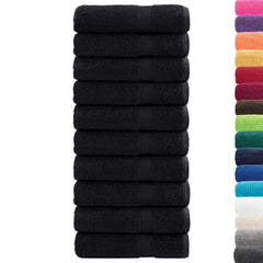 vidaXL Premium Hand Towels SOLUND 10 pcs Black 50x100 cm 600 gsm 2