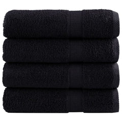 vidaXL Premium Shower Towels SOLUND 4 pcs Black 70x140 cm 600 gsm 1