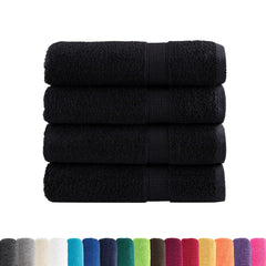 vidaXL Premium Shower Towels SOLUND 4 pcs Black 70x140 cm 600 gsm 2