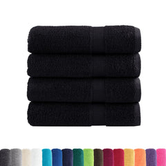 vidaXL Premium Bath Towels "SOLUND" 4 pcs Black 100x150 cm 600 gsm 2