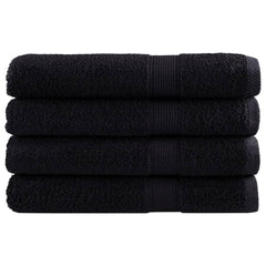 vidaXL Premium Sauna Towels SOLUND 4 pcs Black 80x200 cm 600 gsm 1