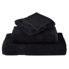 vidaXL Premium Sauna Towels SOLUND 4 pcs Black 80x200 cm 600 gsm 4