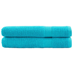 vidaXL Premium Towels SOLUND 2 pcs Turquoise 100x200 cm 600 gsm 1