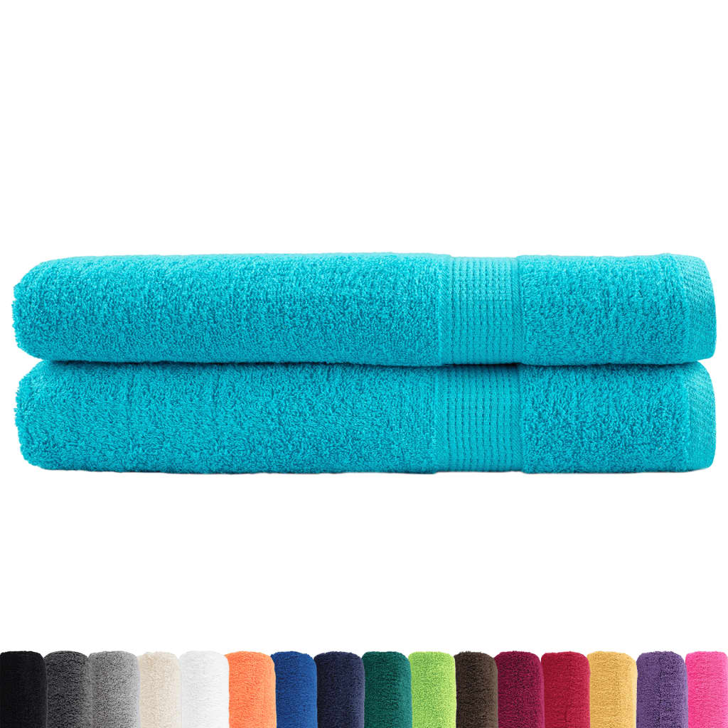 vidaXL Premium Towels SOLUND 2 pcs Turquoise 100x200 cm 600 gsm 2