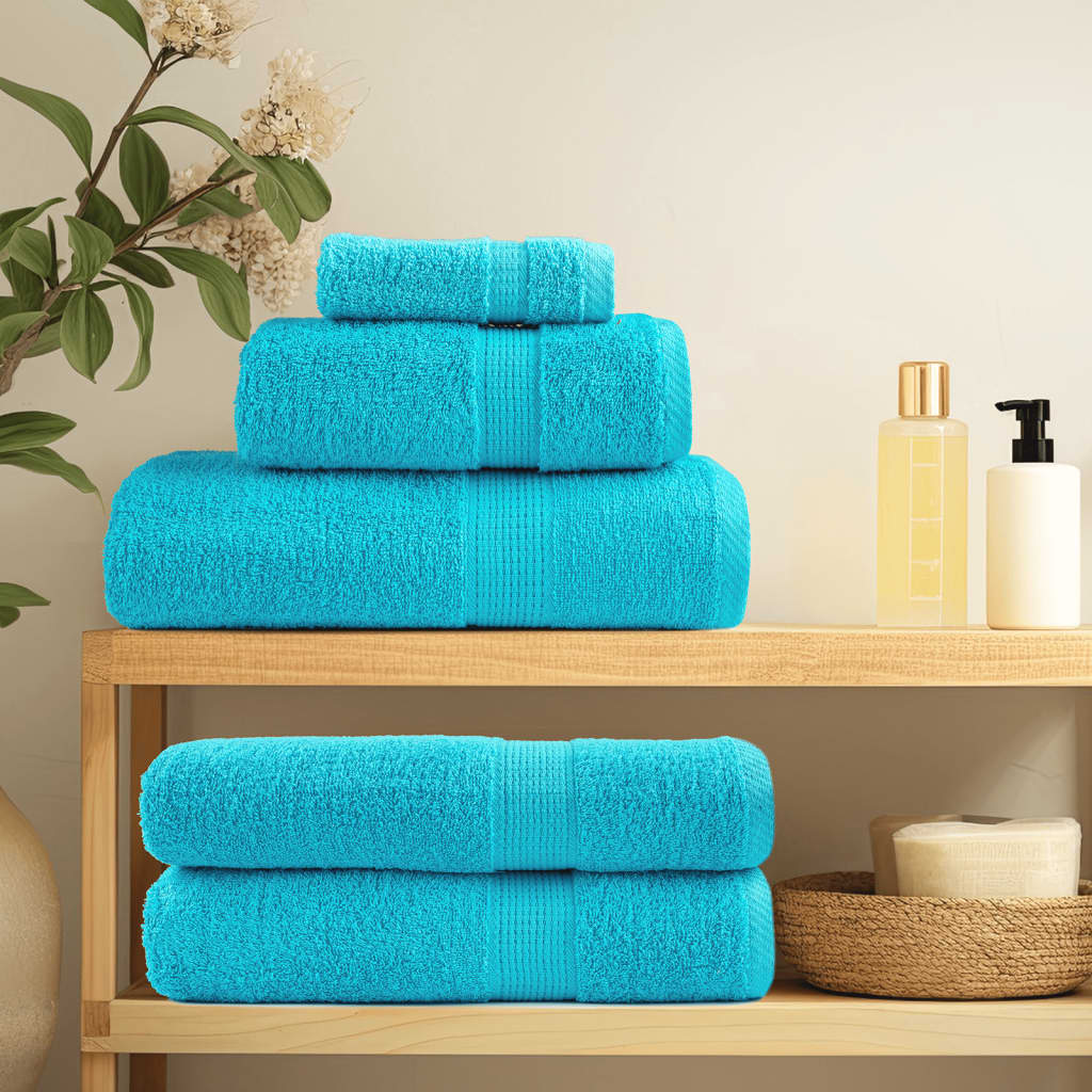 vidaXL Premium Towels SOLUND 2 pcs Turquoise 100x200 cm 600 gsm 3