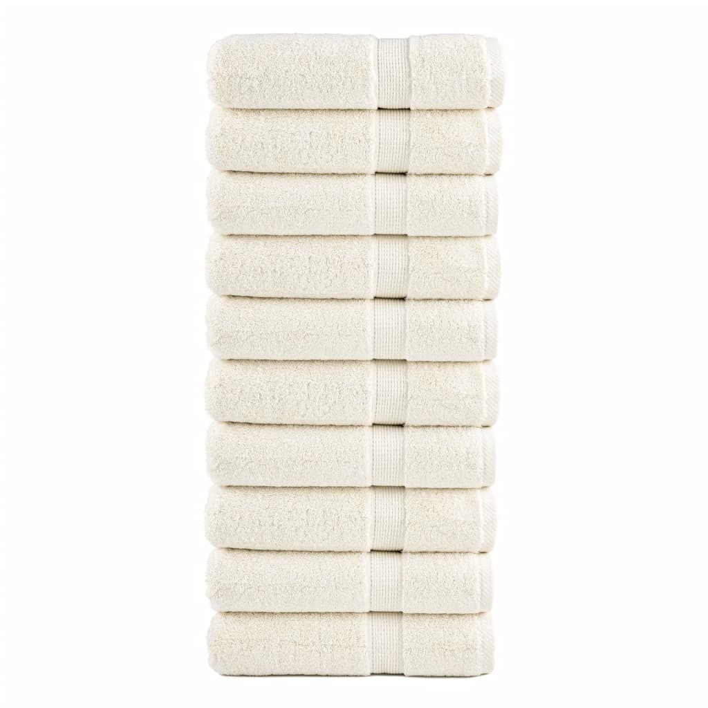 vidaXL Premium Hand Towels SOLUND 10 pcs Cream 50x100 cm 600 gsm 1
