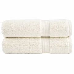 vidaXL Premium Bath Towels "SOLUND" 2 pcs Cream 100x150 cm 600 gsm 1