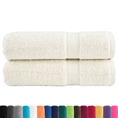vidaXL Premium Bath Towels "SOLUND" 2 pcs Cream 100x150 cm 600 gsm 2