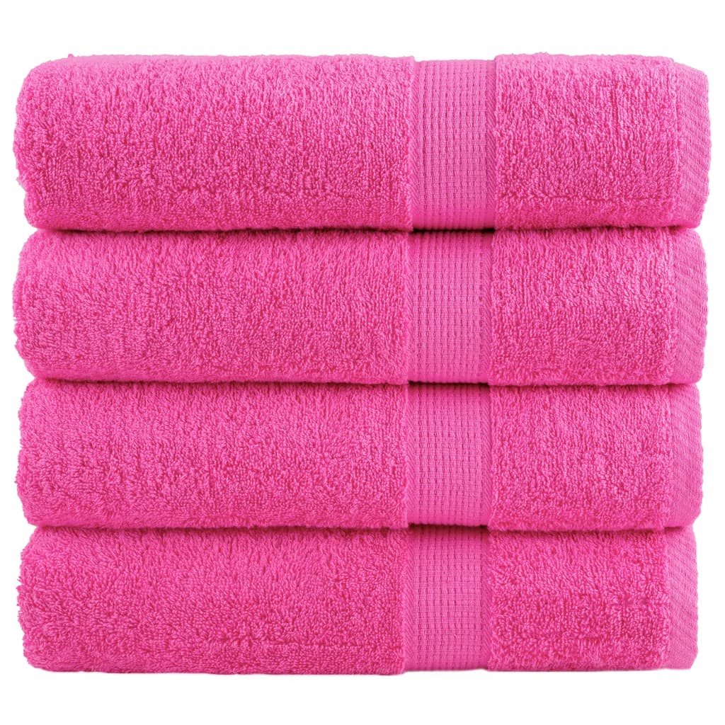vidaXL Premium Hand Towels SOLUND 4 pcs Pink 50x100 cm 600 gsm 1