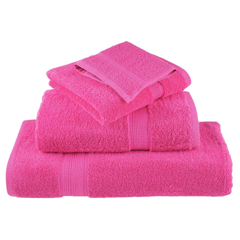 vidaXL Premium Hand Towels SOLUND 10 pcs Pink 50x100 cm 600 gsm 4