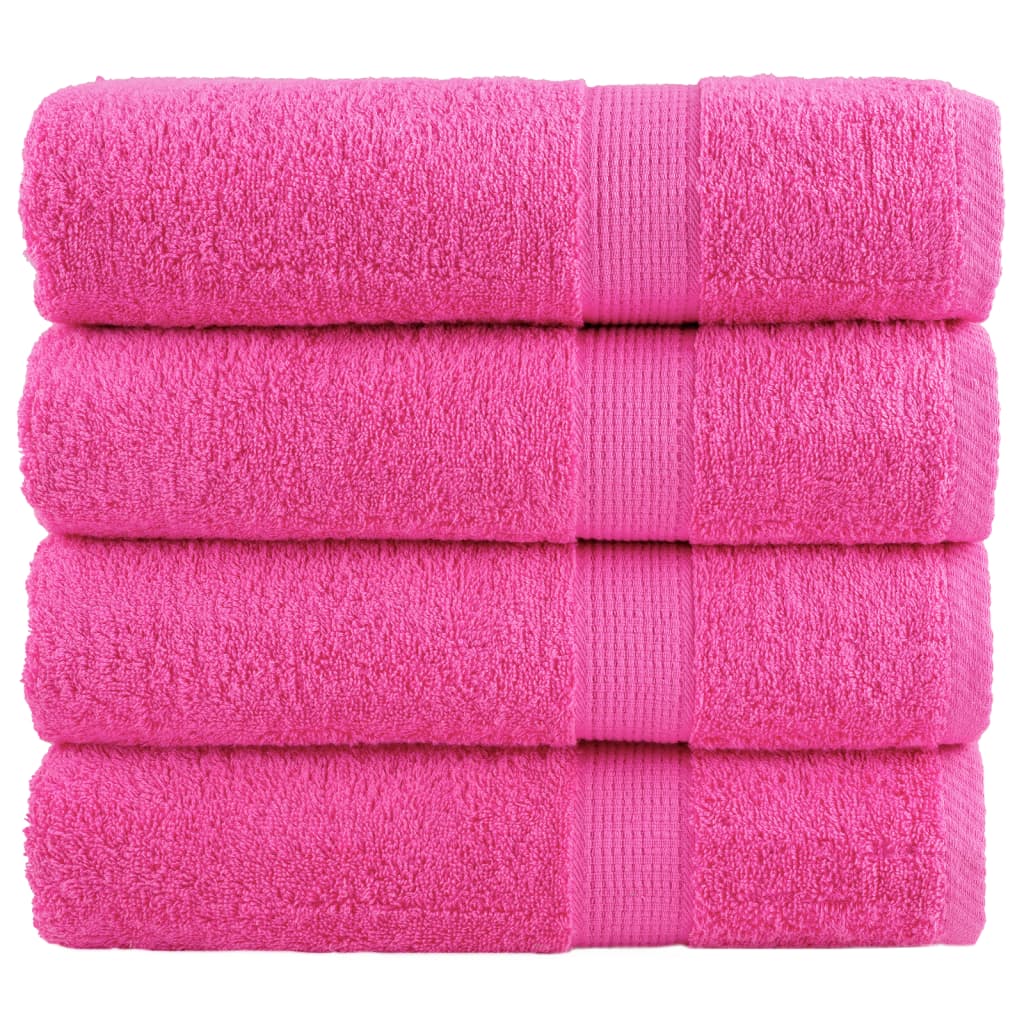 vidaXL Premium Shower Towels SOLUND 4 pcs Pink 70x140 cm 600 gsm 1