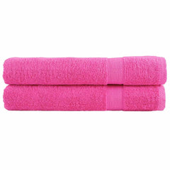 vidaXL Premium Towels SOLUND 2 pcs Pink 100x200 cm 600 gsm 1