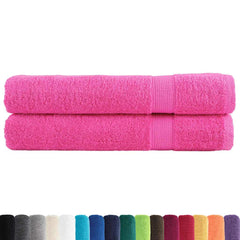 vidaXL Premium Towels SOLUND 2 pcs Pink 100x200 cm 600 gsm 2