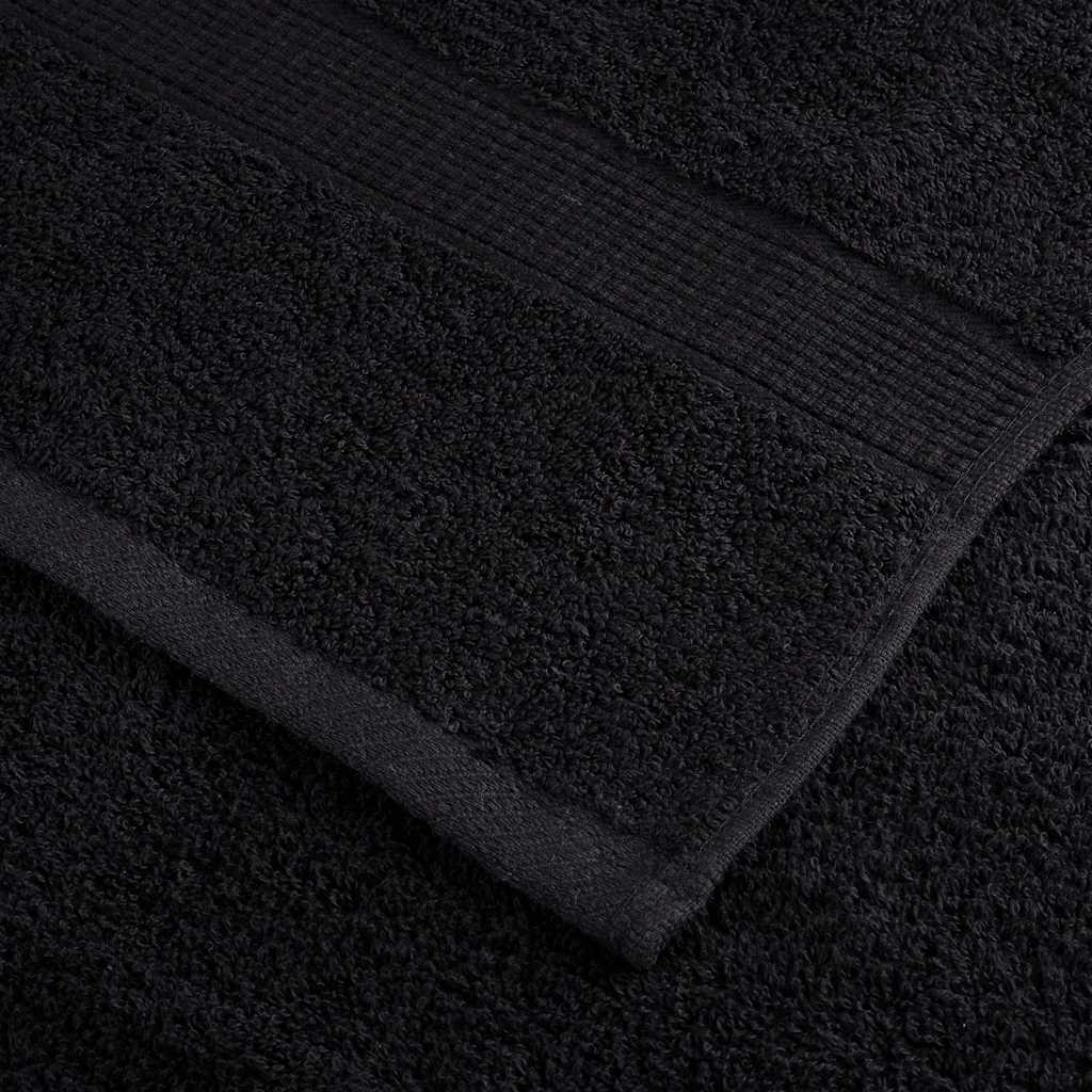 vidaXL 8 Piece Premium Towel Set SOLUND Black 600 gsm 5