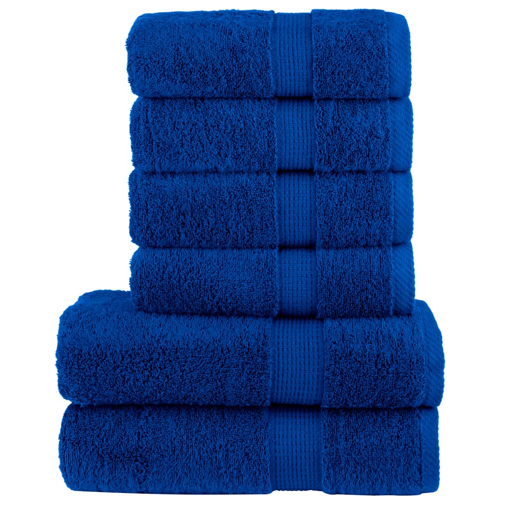 vidaXL 6 Piece Premium Towel Set SOLUND Blue 600 gsm 1