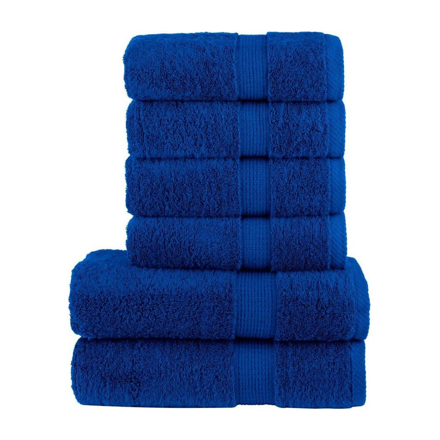6 Piece Premium Towel Set SOLUND Blue 600 gsm