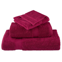 vidaXL 6 Piece Premium Towel Set SOLUND Bordeaux 600 gsm 4