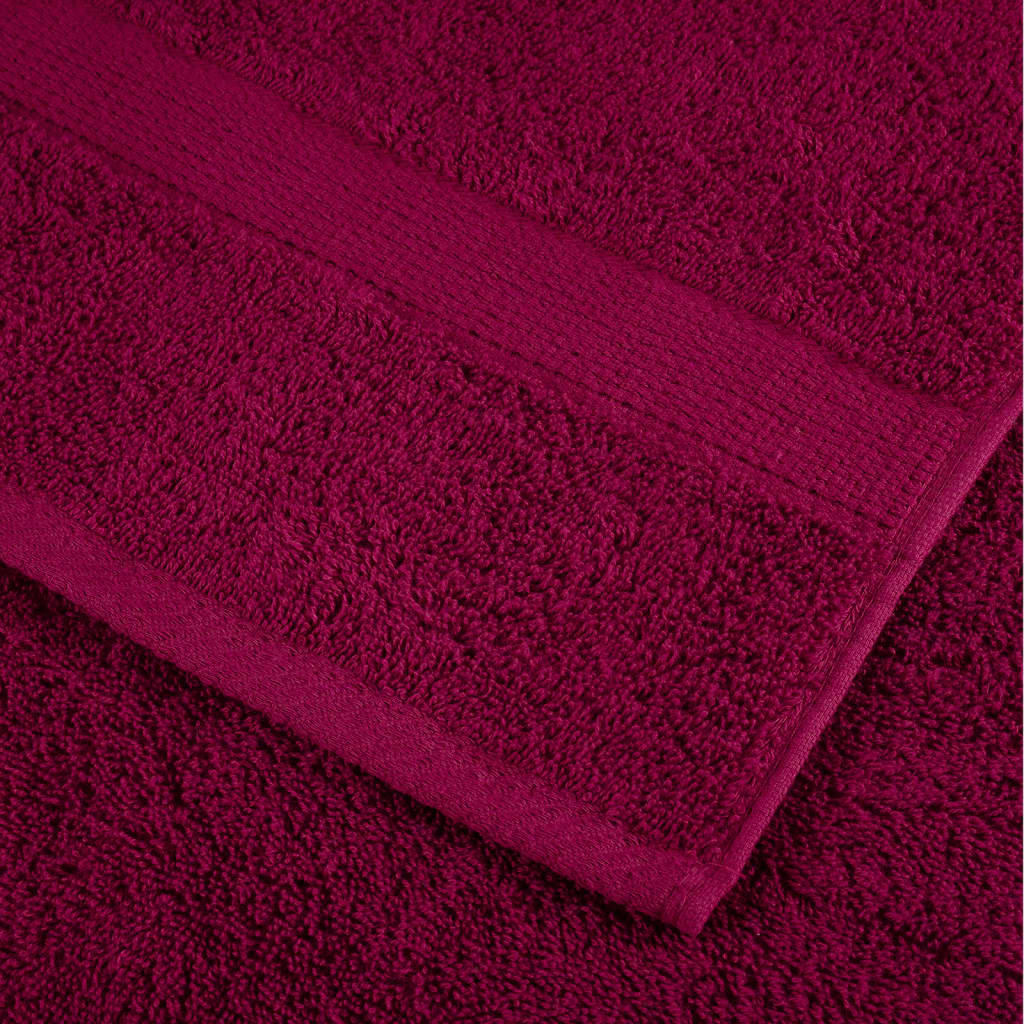 vidaXL 6 Piece Premium Towel Set SOLUND Bordeaux 600 gsm 5