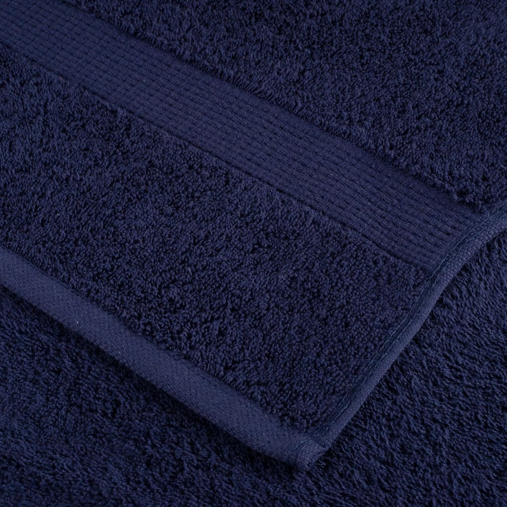 vidaXL 6 Piece Premium Towel Set SOLUND Navy Blue 600 gsm 5