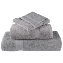 vidaXL 6 Piece Premium Towel Set SOLUND Grey 600 gsm 4