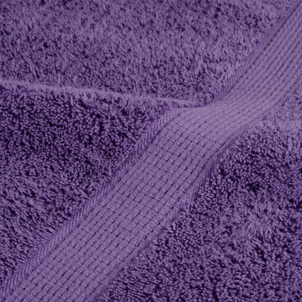 vidaXL 6 Piece Premium Towel Set SOLUND Purple 600 gsm 6