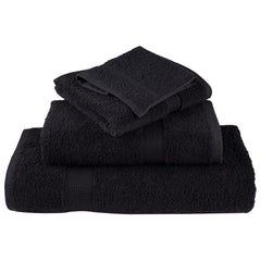 vidaXL 6 Piece Premium Towel Set SOLUND Black 600 gsm 4